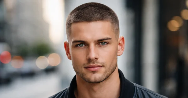 modern man 8 guard buzz cut hairstyle with fuller look and neat finish